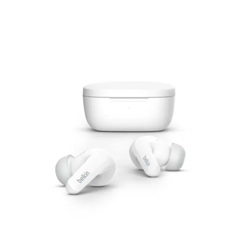 Słuchawki bezprzewodowe Belkin SoundForm Flow Dokanałowe Bluetooth 5.2 Biały