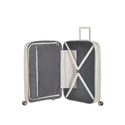 Walizka duża poszerzana American Tourister StarVibe - cream speckles