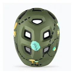 Kask rowerowy dziecięcy MET Hooray green forest glossy