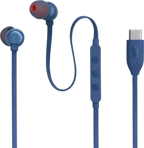 Słuchawki przewodowe JBL Tune 310C USB-C Dokanałowe Niebieski