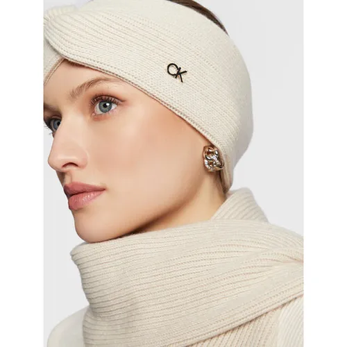 Calvin Klein Re-Blocare Eșarfă K60k610415 Întuneric Ecru