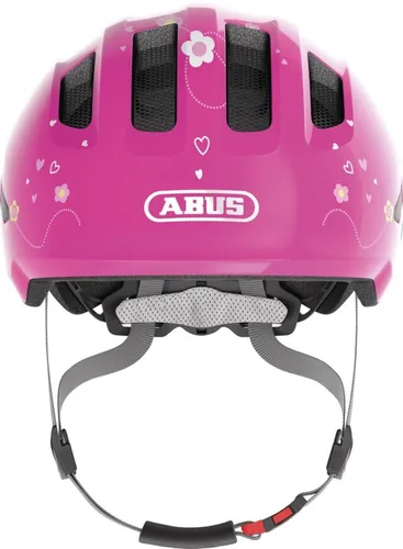 Kask rowerowy ABUS Smiley 3.0 Butterfly Ciemnoróżowy dla Dzieci (rozmiar M)