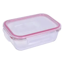 Zestaw pojemników Lamart Szklane Prostokątne LT6057 2szt AIR 600ml/1000ml