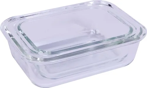 Zestaw pojemników Lamart Szklane Prostokątne LT6057 2szt AIR 600ml/1000ml