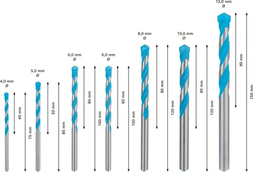 Zestaw wierteł 4/5/6/6/8/10/12mm 7szt. Bosch EXPERT CYL-9 MultiConstruction