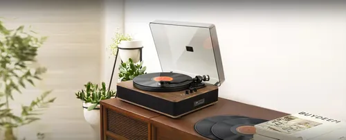 Gramofon MUSE MT-107 BTO Bluetooth USB Brązowo-czarny