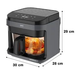 Air Fryer Frytkownica beztłuszczowa ELDOM FR500 5.5l z okienkiem do obserwacji postępów