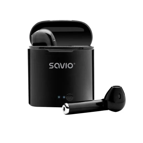 Słuchawki bezprzewodowe Savio TWS-02 Dokanałowe Bluetooth 5.0 Czarny