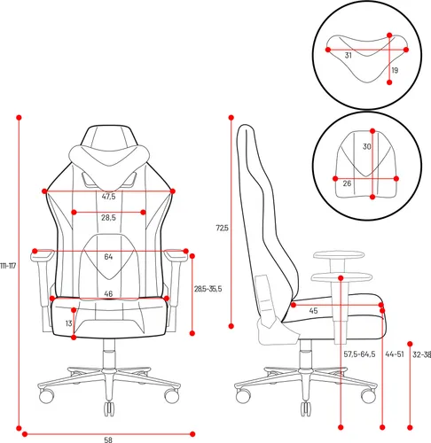 Fotel DIABLO CHAIRS X-Player 2.0 Kido Czarny