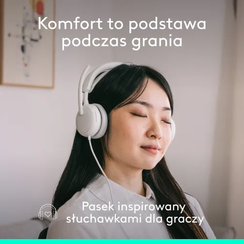 Słuchawki LOGITECH Zone Wired 2 Przewodowe, Nauszne, ANC Biały