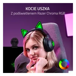 Słuchawki bezprzewodowe z mikrofonem Razer Kraken Kitty V2 BT Black Nauszne Czarny