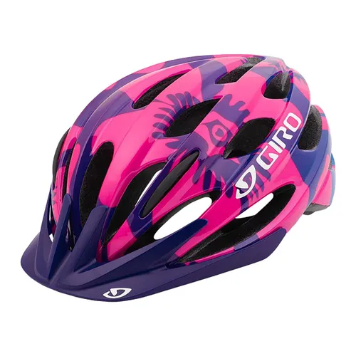 Kask rowerowy dziecięcy Giro Raze Jr berry blue flowers