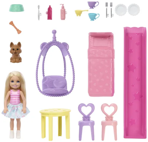 Lalka Barbie Family & Friends Chelsea Rozkładany domek dla lalek JFW49