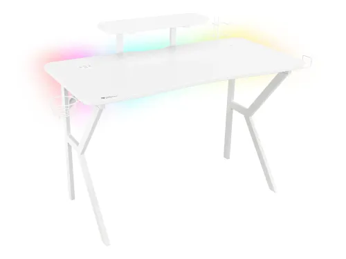 Biurko Genesis Holm 320 RGB 120cm Biały