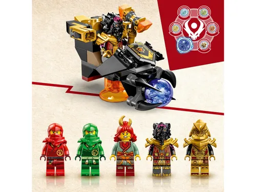 LEGO Ninjago 71793 lav ejderhası ateş dalgasına dönüşüyor