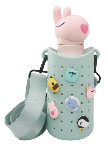 Etui z paskiem na butelkę Asobu Bestie Sling- green