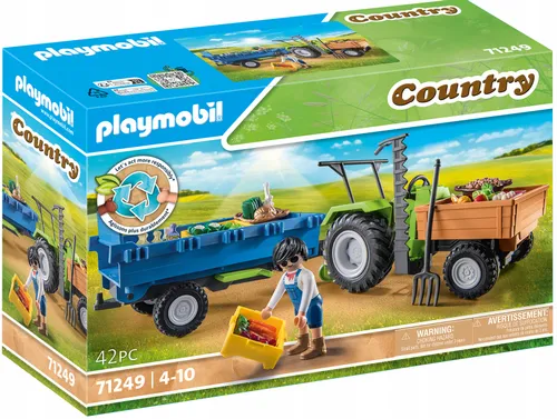 Playmobil 71249 Country трактор с прицепом