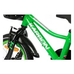 Rower dziecięcy KARBON Jazz 14 cali dla chłopca Zielony Neon