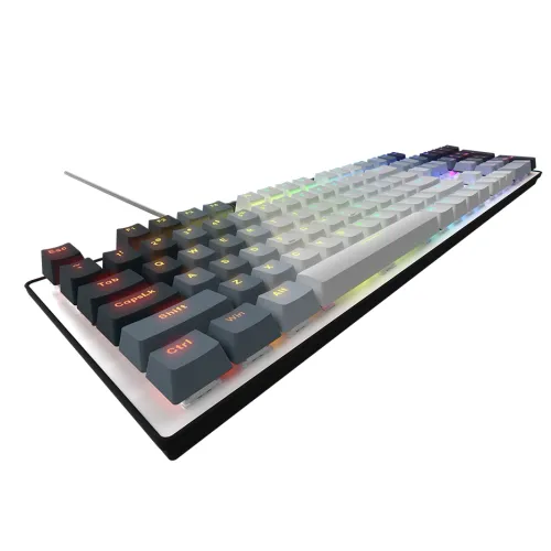 Klawiatura mechaniczna Lorgar Azar 514 RGB Biało-czarny