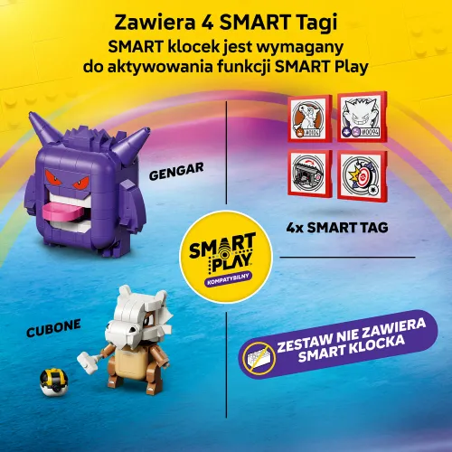 LEGO 72166 Pokémon SMART Play Cubone i Gengar — upiorne starcie