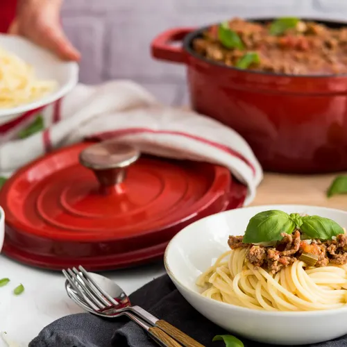 Garnek żeliwny VINTAGE CUISINE VC2P2218RD20CP Czerwony Ombre 2.2L