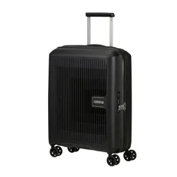 Walizka mała poszerzana American Tourister AeroStep - black