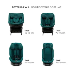 Fotelik samochodowy KINDERKRAFT Xpedition 3 I-Size 40-150 cm (0-22 kg) Zielony