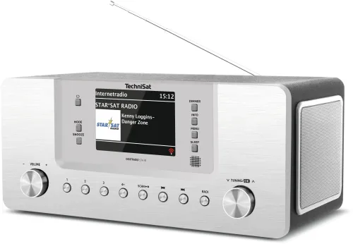 Radioodbiornik TechniSat DigitRadio 574 IR Radio FM DAB+ Internetowe Bluetooth Srebrny