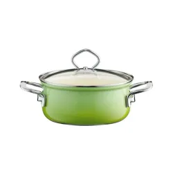 RIESS Nouvelle Smaragd 1 l - garnek emaliowany z pokrywką