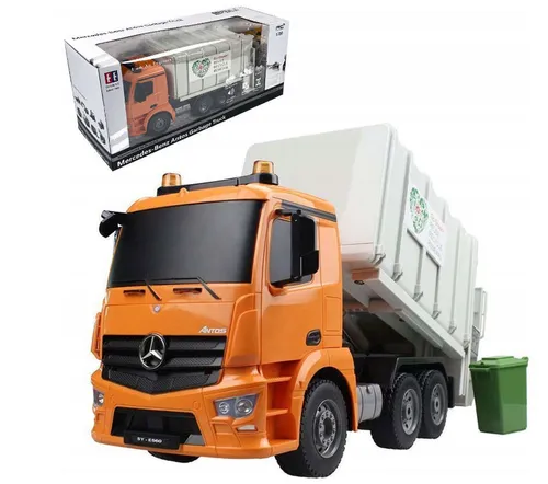 Zdalnie sterowany samochód COIL Mercedes śmieciarka Auto RC pilot LED klakson