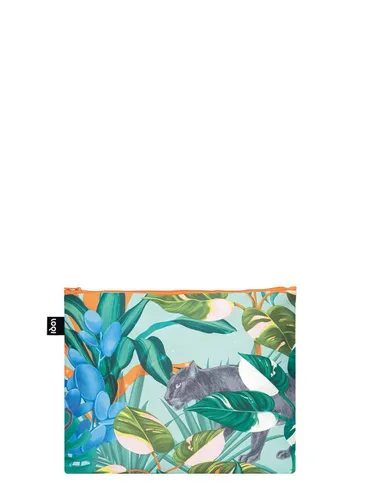 Trzy kosmetyczki z recyklingu Loqi Pomme Chan - thai floral / wild forest