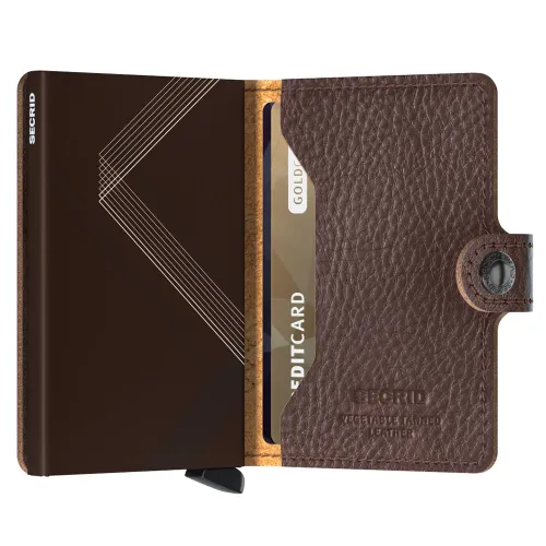 Miniwallet Secrid Stitch Linea Cep Cüzdanı-espresso