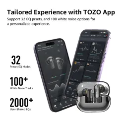 Słuchawki bezprzewodowe Tozo AeroSound3 Dokanałowe Bluetooth 5.4 Biały