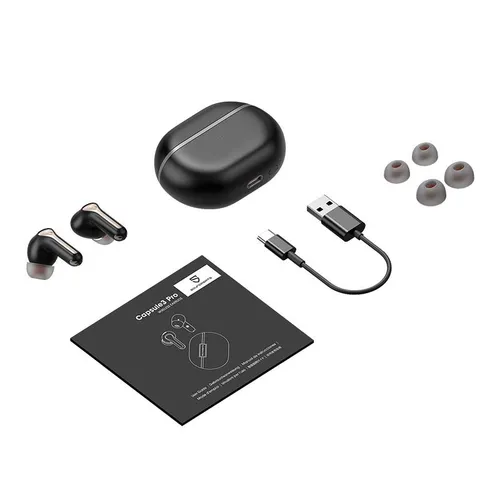 Słuchawki bezprzewodowe Soundpeats Capsule3 Pro Dokanałowe Bluetooth 5.3 Czarny