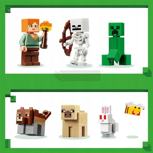 LEGO Minecraft 21593 Przetrwanie pierwszej nocy, zestaw klocków 8+