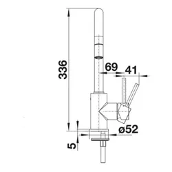 Bateria BLANCO Mida-S 526653 Czarny mat