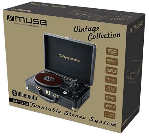 Gramofon MUSE MT-103 DB Bluetooth USB Czarny