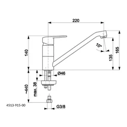Bateria KFA ARMATURA German 4513-915-00 Chrom