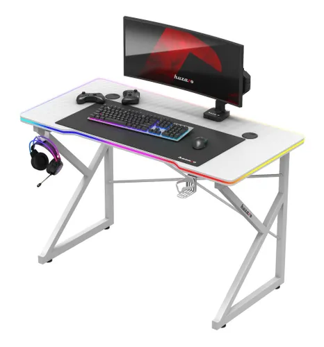 Biurko gamingowe HUZARO Hero 1.7 RGB Biały