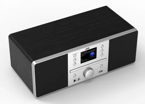 Wieża JVC RD-E874B 15W WI-Fi Bluetooth Radio FM, DAB Internetowe Czarno-srebrny