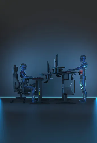 Biurko Anda Seat Shadow Warrior 160cm Czarny