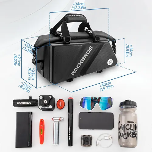 Torba rowerowa na bagażnik Rockbros 30140090 11,6 l black