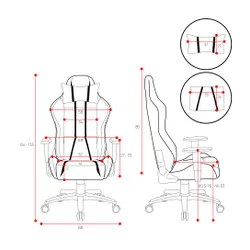 Fotel Diablo Chairs X-One 2.0 World of Tanks Gamingowy do 160kg Skóra ECO Tkanina Zielono-pomarańczowy