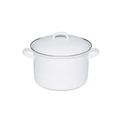 RIESS Classic Weiss 2,5 l - garnek emaliowany z pokrywką