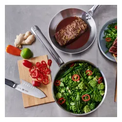 DE BUYER Alchimy Niski 24 cm - rondel ze stali nierdzewnej