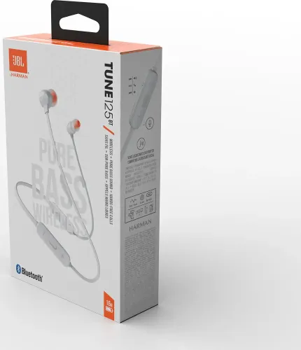 Słuchawki bezprzewodowe JBL Tune 125BT Dokanałowe Bluetooth 5.0 Biały