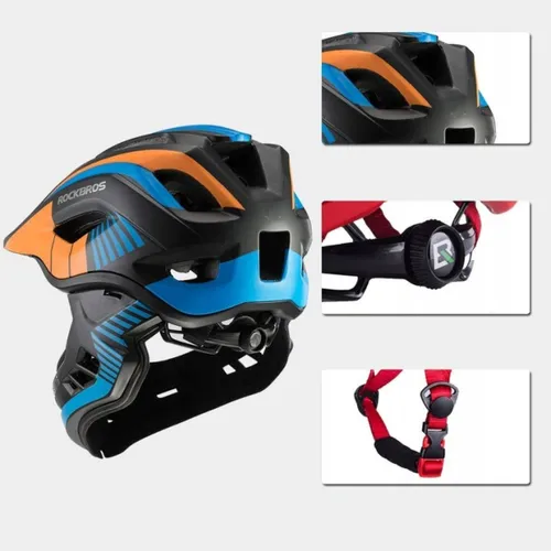 Kask rowerowy dziecięcy, Szczękowy, na rower, hulajnogę, ROCKBROS, M