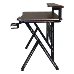 Biurko gamingowe COBRA CRF4012 RGB Brązowy