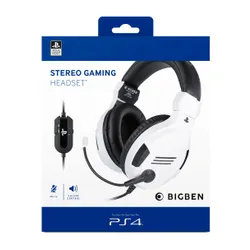 Słuchawki przewodowe z mikrofonem BigBen PS4 Gaming Headset V3 Nauszne Biały