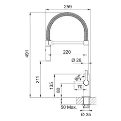 Bateria FRANKE Maris Slim Semi-Pro 115.0728.396 Czarny mat